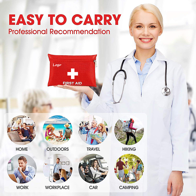 Portable Car First Aid Kit Roadside Emergency First Aid Kit Home Office Travel Case First Aid