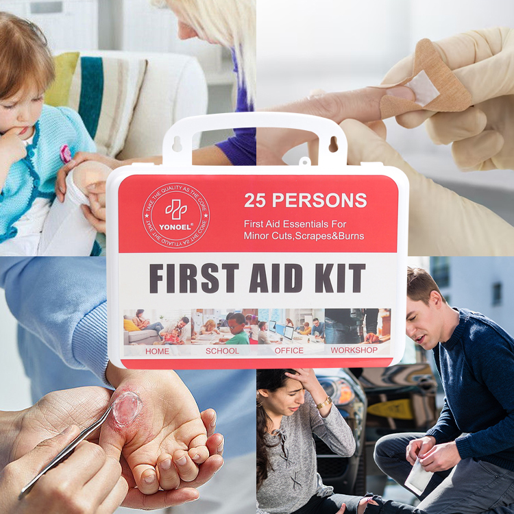 25 Persons Medical First Aid Box Waterproof & Portable First Aid Kit Box for Home Use with CE Approved